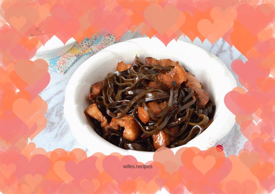 Braised pork and seaweed