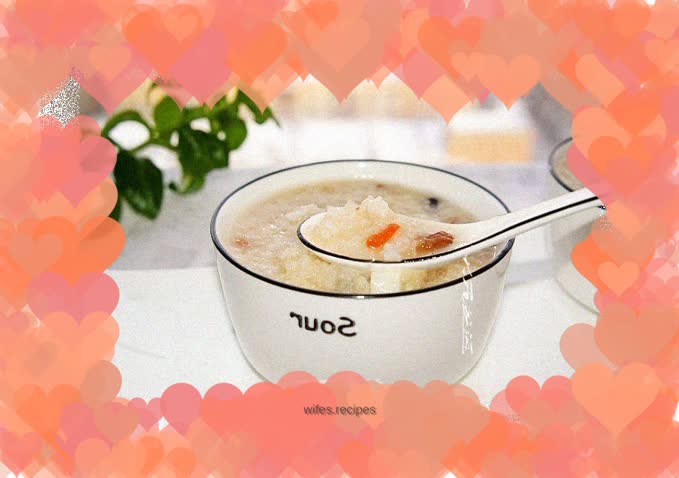 Yam and red dates porridge