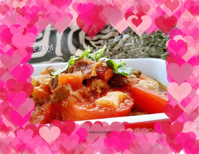 Braised beef brisket with tomatoes (slightly spicy)