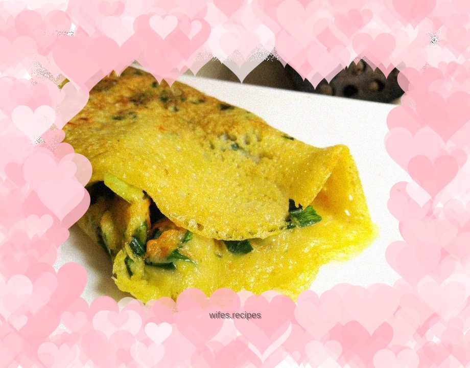 Carrot, leek and egg soft pancake (quick breakfast)