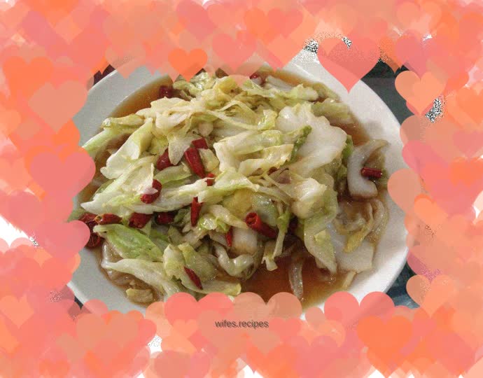 Hand-shredded cabbage