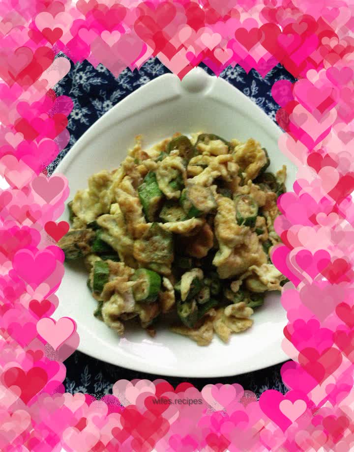 Okra scrambled eggs