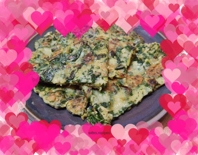 Rehmannia leaf egg pancake