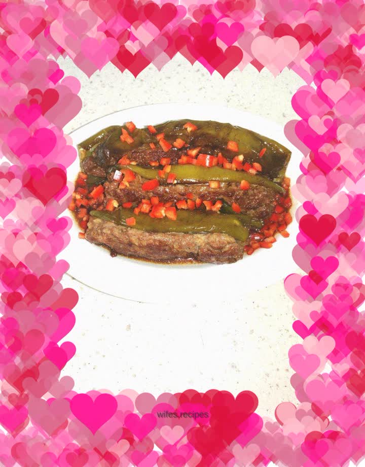 Green pepper stuffed with meat
