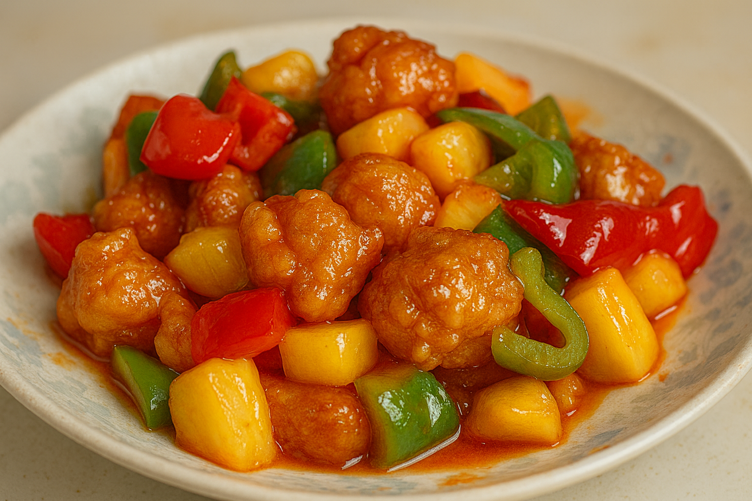 Sweet and Sour Pork with Pineapple (菠萝咕咾肉)